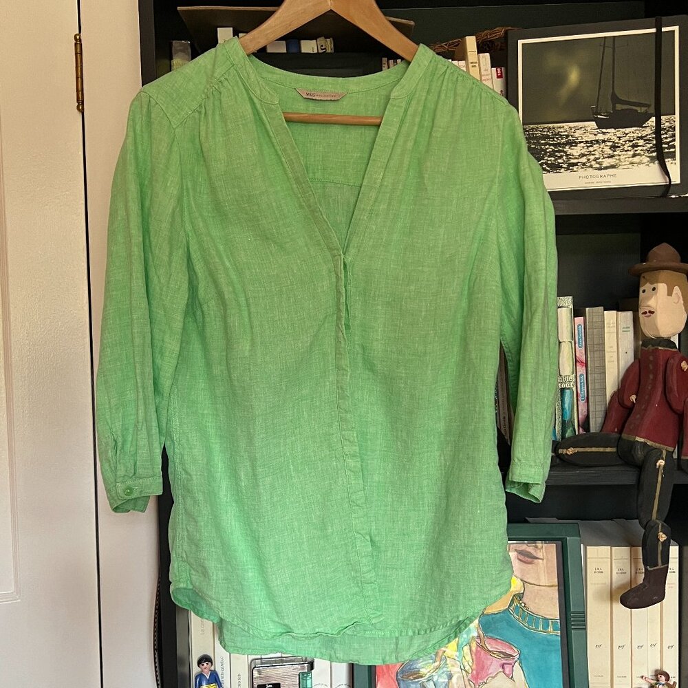 Linen 3/4 sleeve shirt